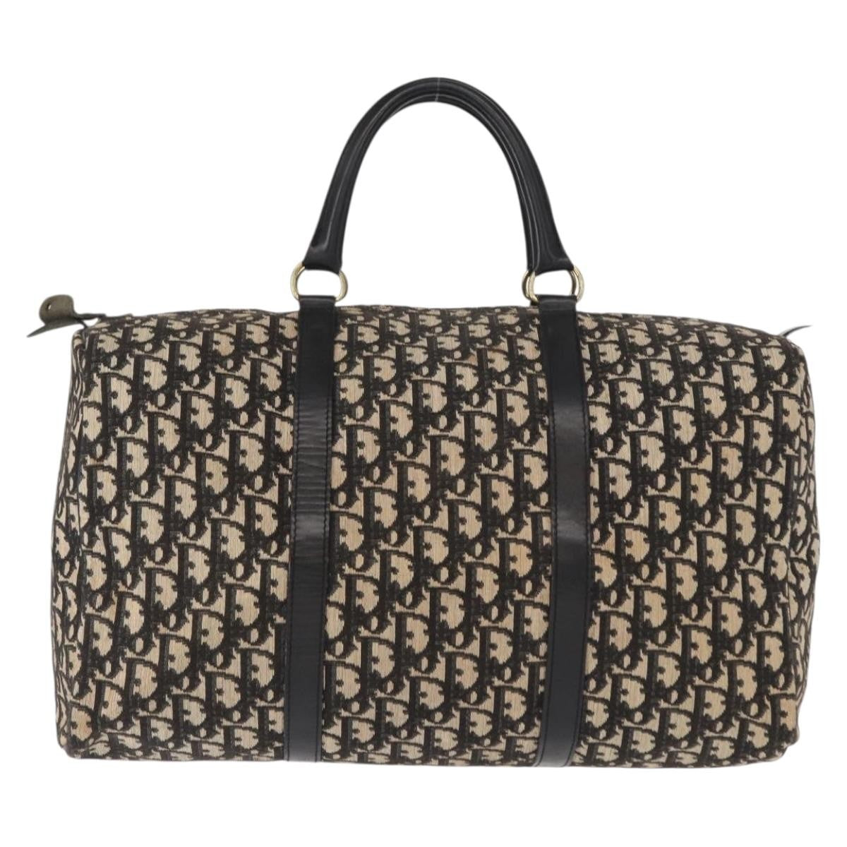 Christian Dior Vintage Trotter Boston Bag Canvas, BLACK, CANVAS, Travel bag