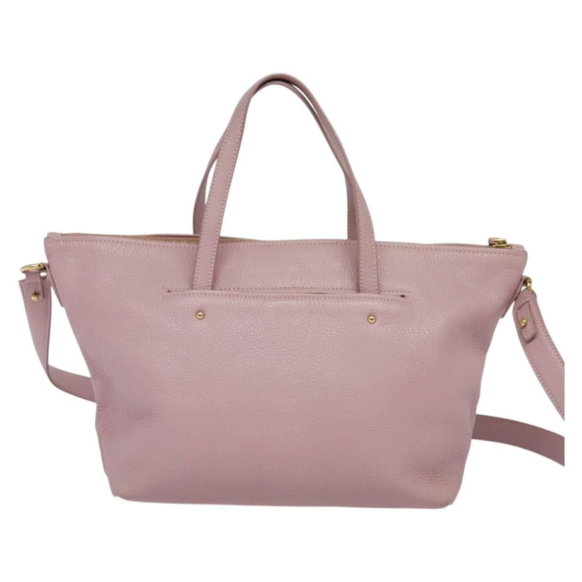 Salvatore Ferragamo Gancini Tote Leather, PINK, LEATHER, Tote bag