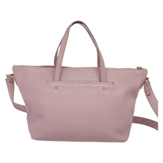 Salvatore Ferragamo Gancini Tote Leather, PINK, LEATHER, Tote bag