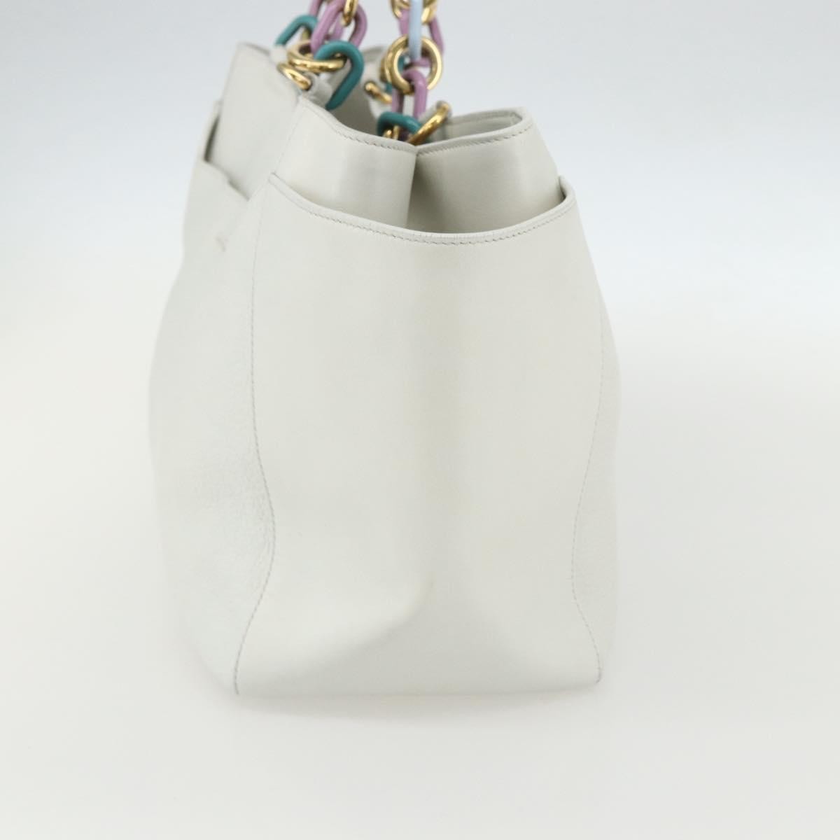 Salvatore Ferragamo Vintage Tote bag Leather, WHITE, LEATHER, Tote bag