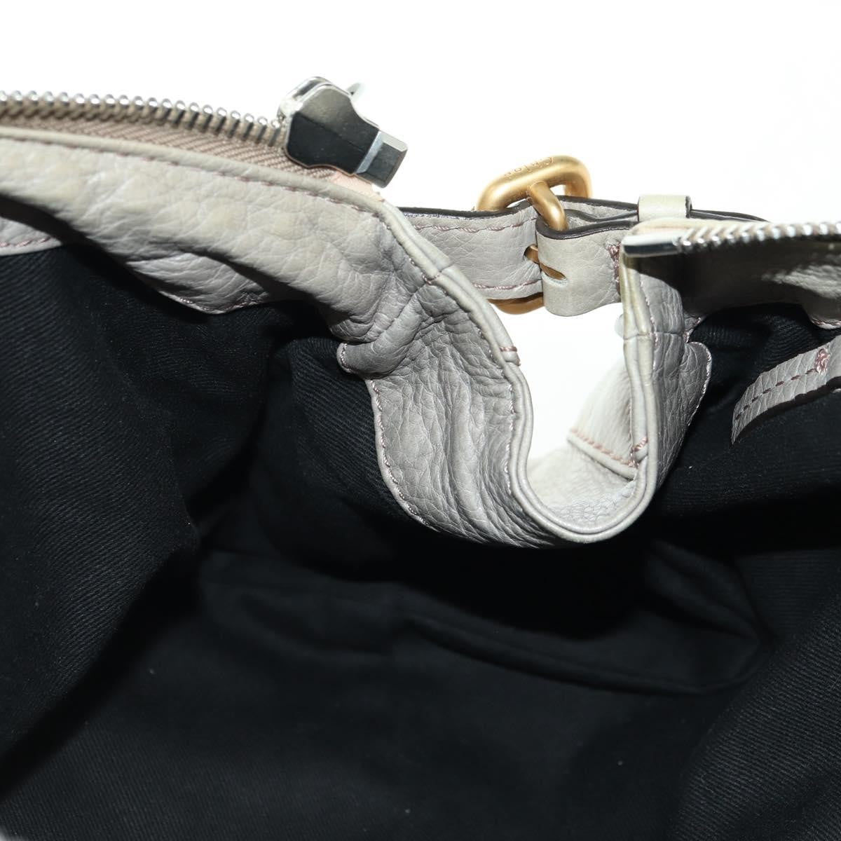 Chloe Paddington Lock Handbag Leather, Beige, Leather, Handbag