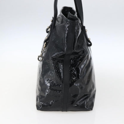 Salvatore Ferragamo Gancini Tote Patent leather, BLACK, PATENT_LEATHER, Tote bag