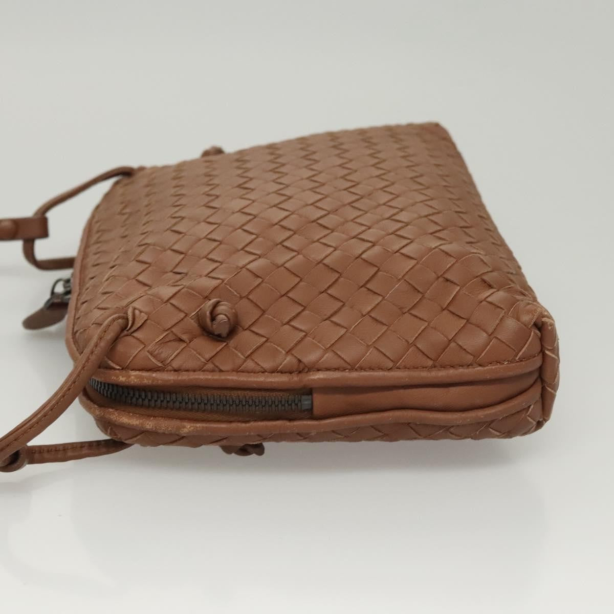 Bottega Veneta Intrecciato Leather, BROWN, LEATHER, Handbag
