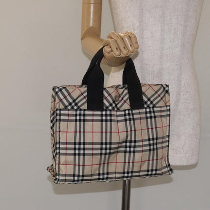 Burberry Nova Check Tote Nylon, BEIGE, NYLON, Tote bag