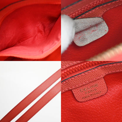 Celine Vintage Convertible Bowler Bag Leather, Red, Leather, Handbag