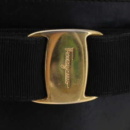 Salvatore Ferragamo Vara Bow Top Handle Bucket Bag Leather, BLACK, LEATHER, Handbag