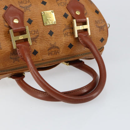 MCM Visetos logogramme Handbag Canvas and Leather, BROWN, CANVAS, Handbag