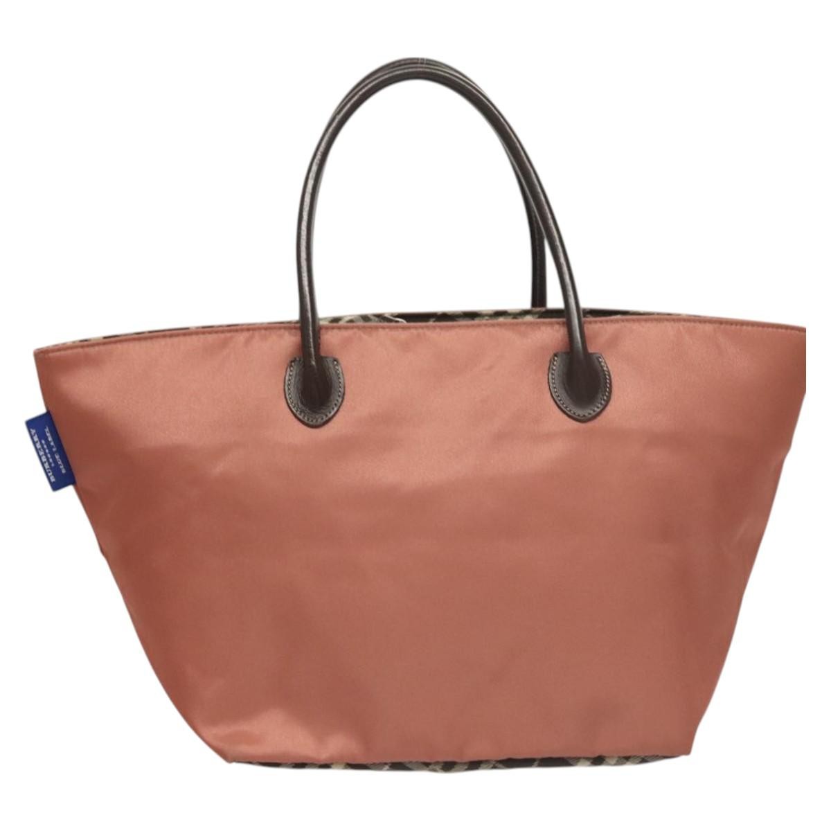 Burberry Nova Check Tote Nylon, PINK, NYLON, Tote bag