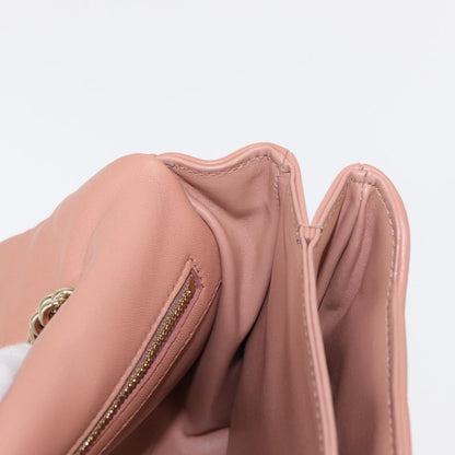 Salvatore Ferragamo Vara Soft Flap Bag Quilted Leather, PINK, LEATHER, Shoulder bag