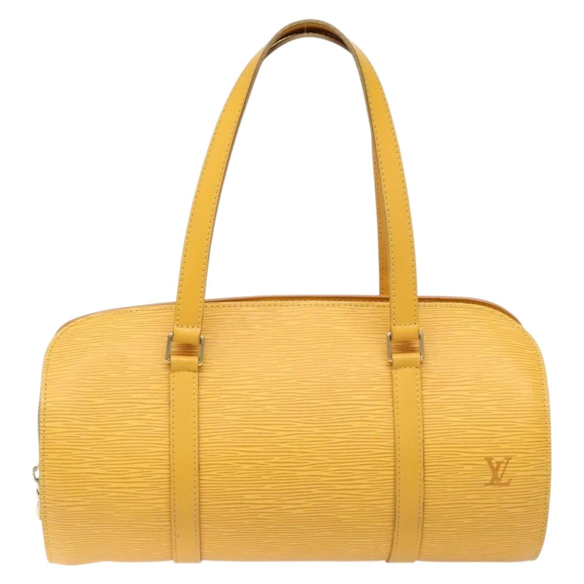 Louis Vuitton Soufflot Handbag Epi Leather, YELLOW, LEATHER, Handbag