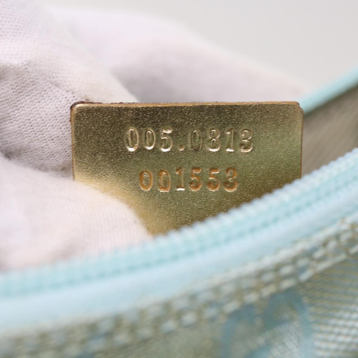 Gucci Vintage Pochette Shoulder Bag GG Canvas, BLUE, CANVAS, Clutche & pouche