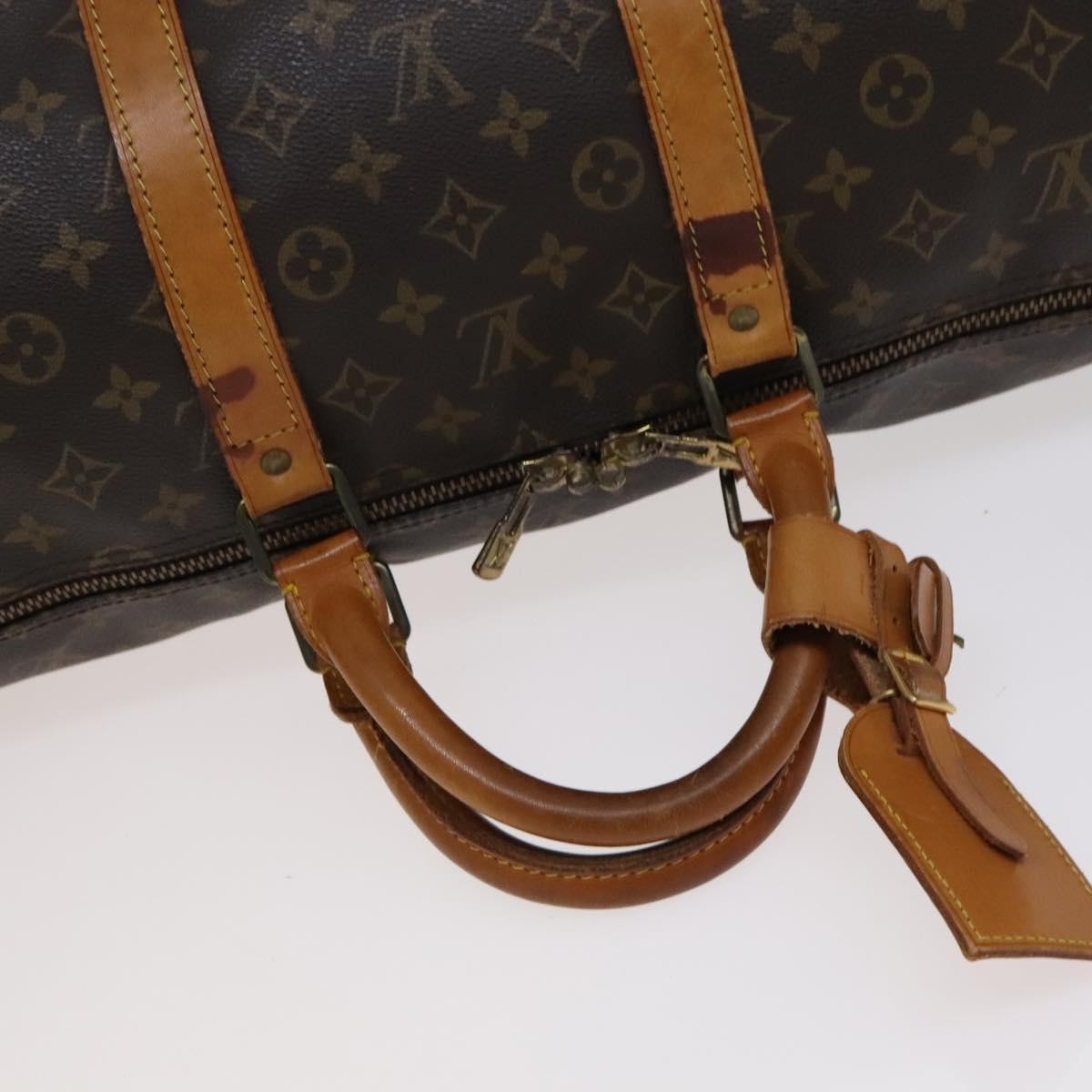 Louis Vuitton Keepall Bag Monogram Canvas, BROWN, CANVAS, Travel bag