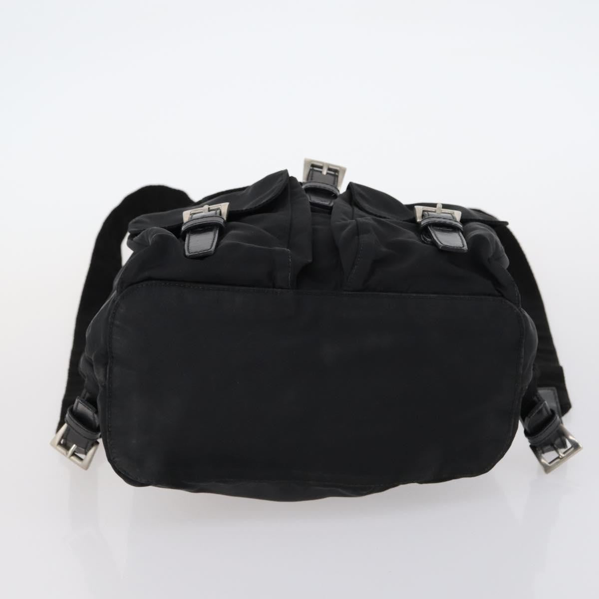 Prada Double Front Pocket Backpack Tessuto, BLACK, NYLON, Backpack