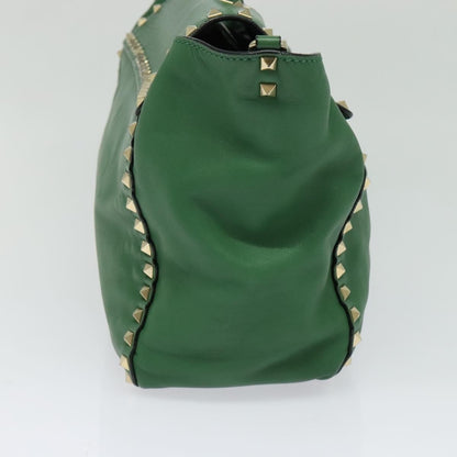Valentino Garavani Rockstud Tote Soft Leather, GREEN, LEATHER, Tote bag