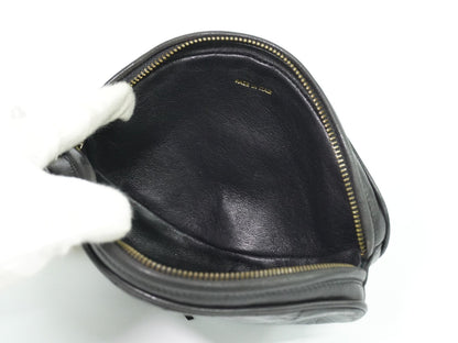 Chanel Vintage Diamond CC Tassel Clutch Quilted Lambskin, BLACK, LEATHER, Clutche & pouche