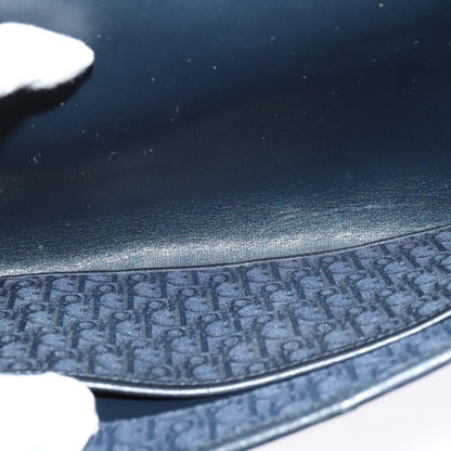 Christian Dior Vintage Chain Flap Shoulder Bag Diorissimo Canvas, NAVY, CANVAS, Shoulder bag