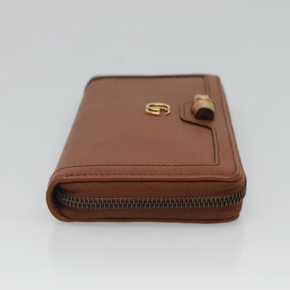 Gucci Diana Zip Around Wallet Leather, BROWN, LEATHER, Wallets