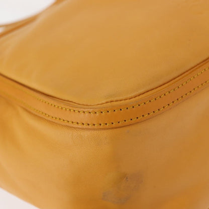 Loewe Anagram handbag Leather, YELLOW, LEATHER, Handbag