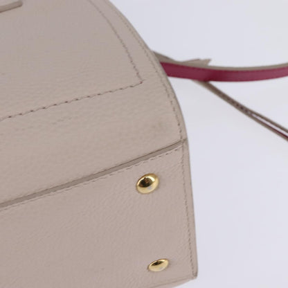 Salvatore Ferragamo Amy Tote Pebbled Leather, BEIGE, LEATHER, Handbag