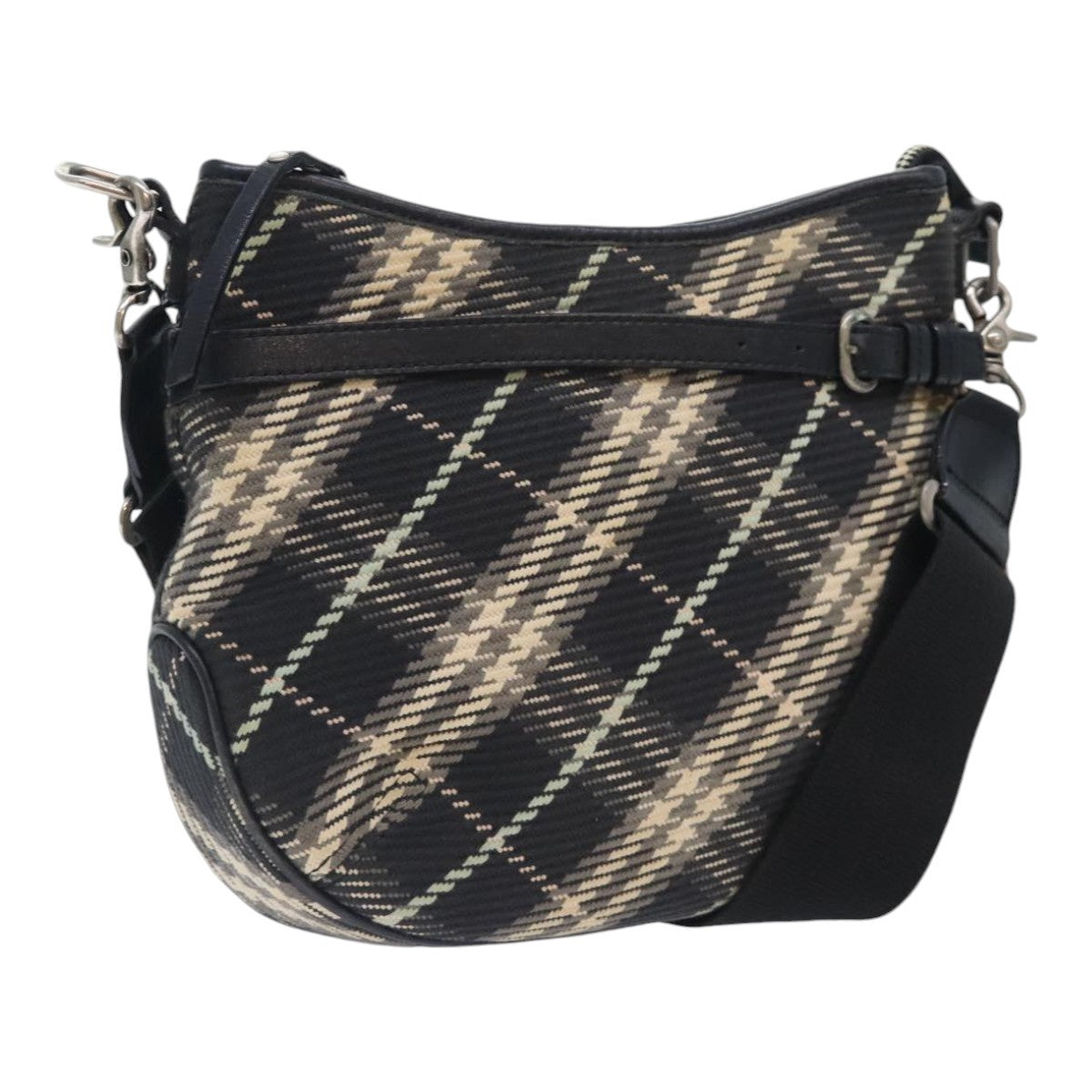 Burberry Nova Check Blue Label Canvas, BLACK, CANVAS, Shoulder bag