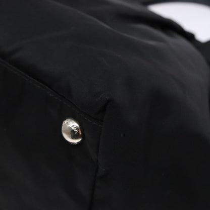 Prada Bow Tote Tessuto with Leather, BLACK, NYLON, Tote bag