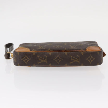 Louis Vuitton Marly Dragonne Clutch Monogram Canvas, BROWN, CANVAS, Clutche & pouche