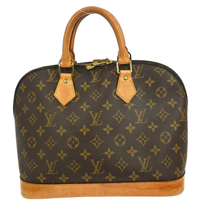 Louis Vuitton Alma Handbag Monogram Canvas, BROWN, CANVAS, Handbag