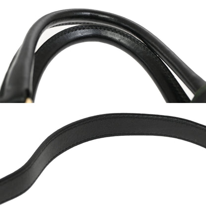 Salvatore Ferragamo Double Gancini Side Buckle Tote Leather, BLACK, LEATHER, Tote bag