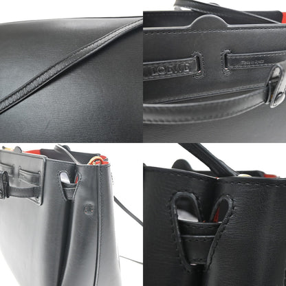 Loewe Lazo Bag Leather, BLACK, LEATHER, Handbag