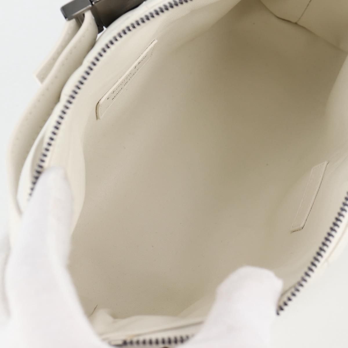 Christian Dior DiorTravel Nomad Pouch Macrocannage Quilt Calfskin, WHITE, LEATHER, Clutche & pouche