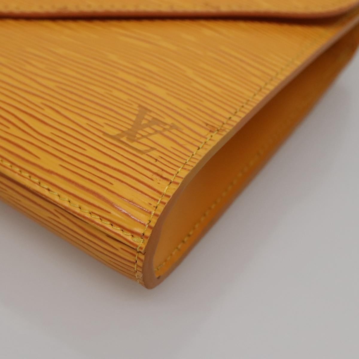 Louis Vuitton Art Deco Clutch Epi Leather, YELLOW, LEATHER, Clutche & pouche