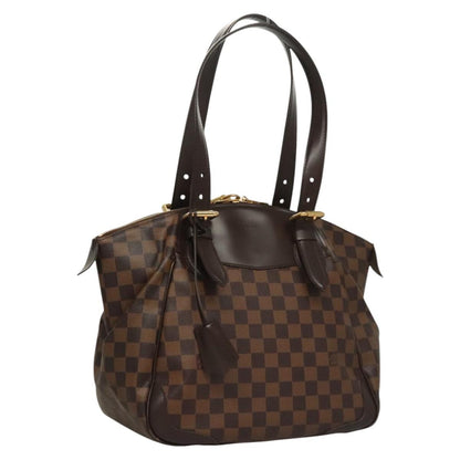 Louis Vuitton Verona Handbag Damier, BROWN, CANVAS, Shoulder bag