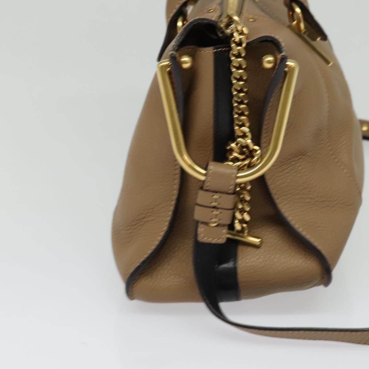 Chloe Hailey Bag Leather, BEIGE, LEATHER, Handbag