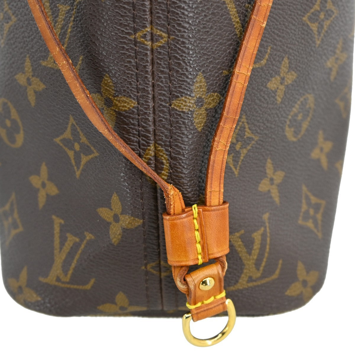 Louis Vuitton Neverfull Bandouliere Inside Out Monogram Canvas with Leather, Brown, Canvas, Tote Bag