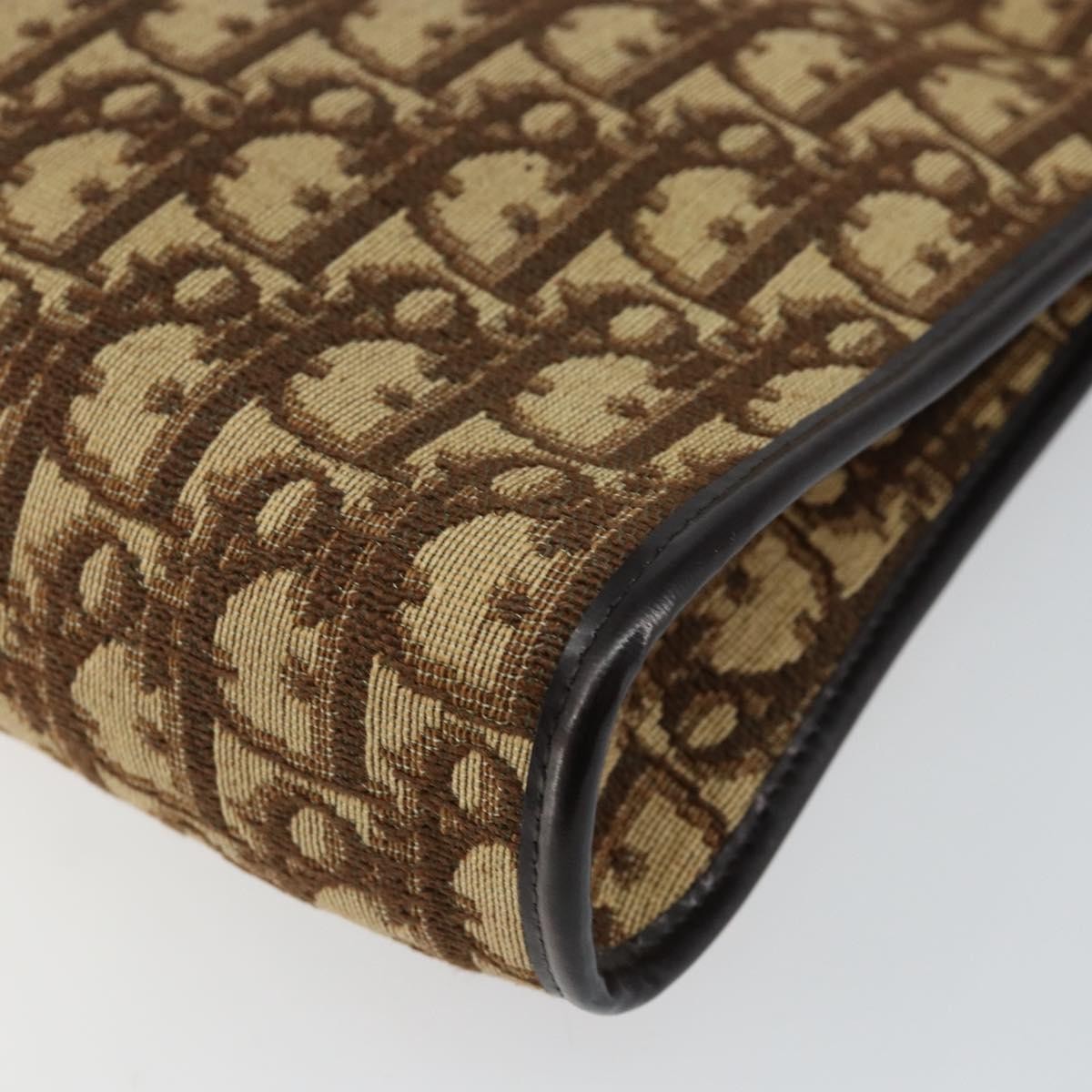 Christian Dior Vintage Trotter Shoulder Bag Canvas, BROWN, CANVAS, Shoulder bag