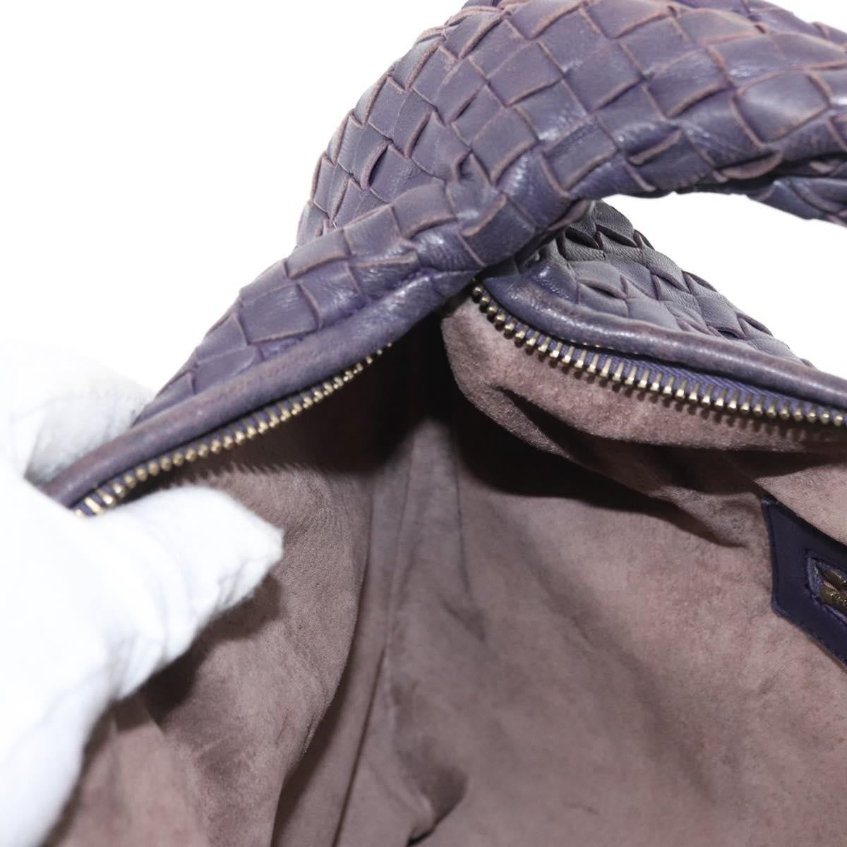 Bottega Veneta Veneta Hobo Pleated Intrecciato Nappa, PURPLE, LEATHER, Shoulder bag