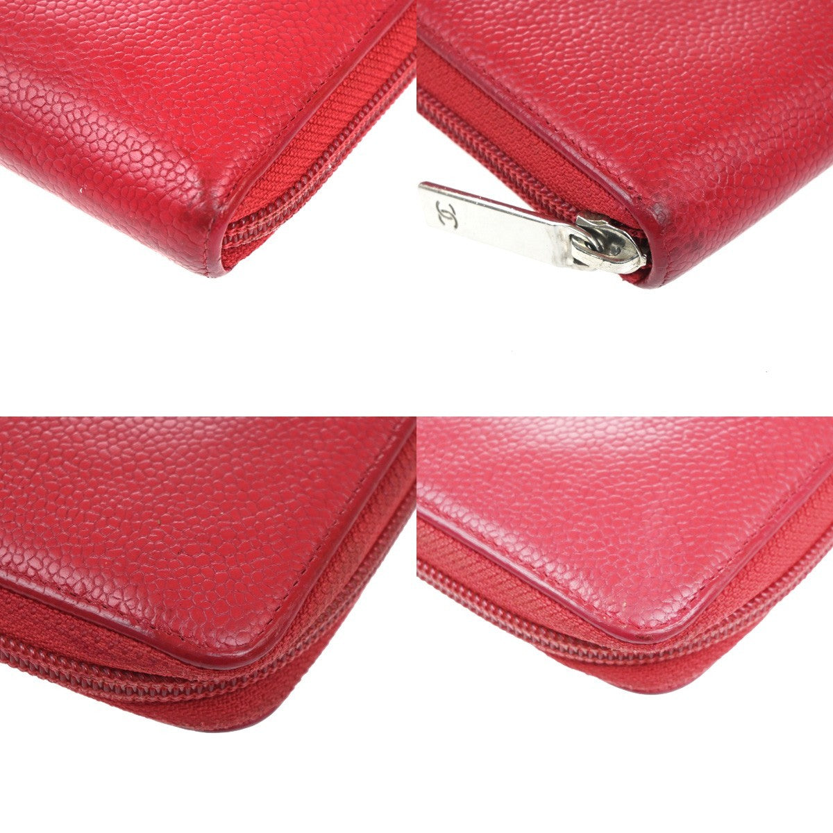Chanel Timeless CC Zipped Organizer Wallet Leather, RED, LEATHER, Wallets
