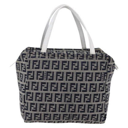 Fendi Vintage Top Handle Bag Zucchino, NAVY, CANVAS, Tote bag