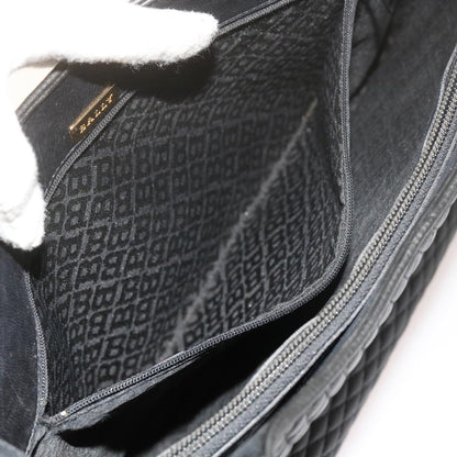 Bally Vintage Chain Shoulder Bag Quilted Leather, BLACK, LEATHER, Tote bag