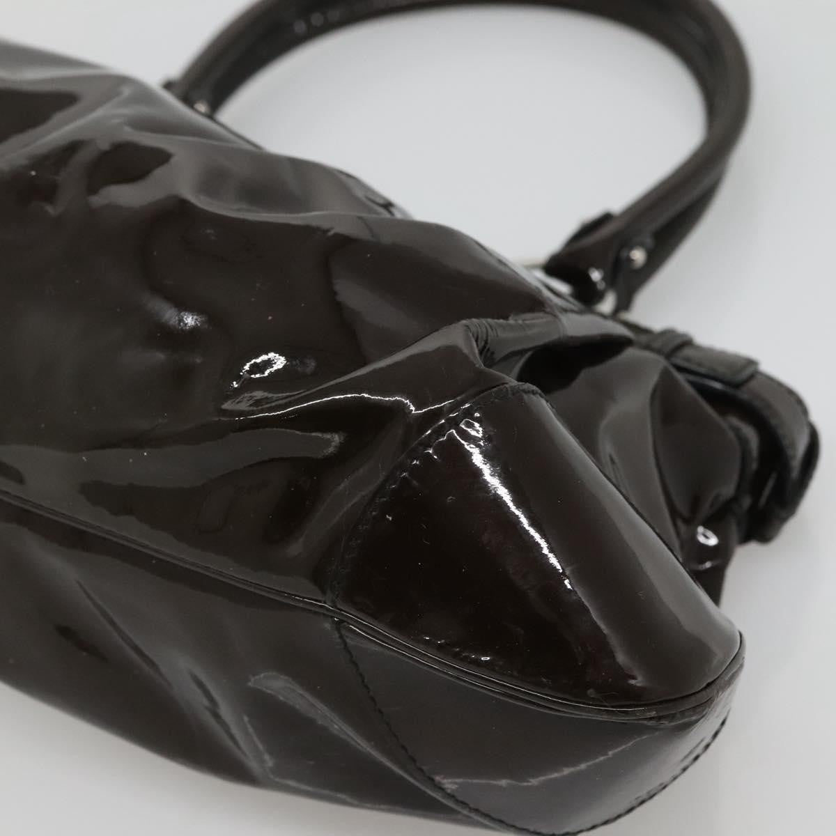 Salvatore Ferragamo Marisa Satchel Patent leather, BROWN, PATENT_LEATHER, Tote bag