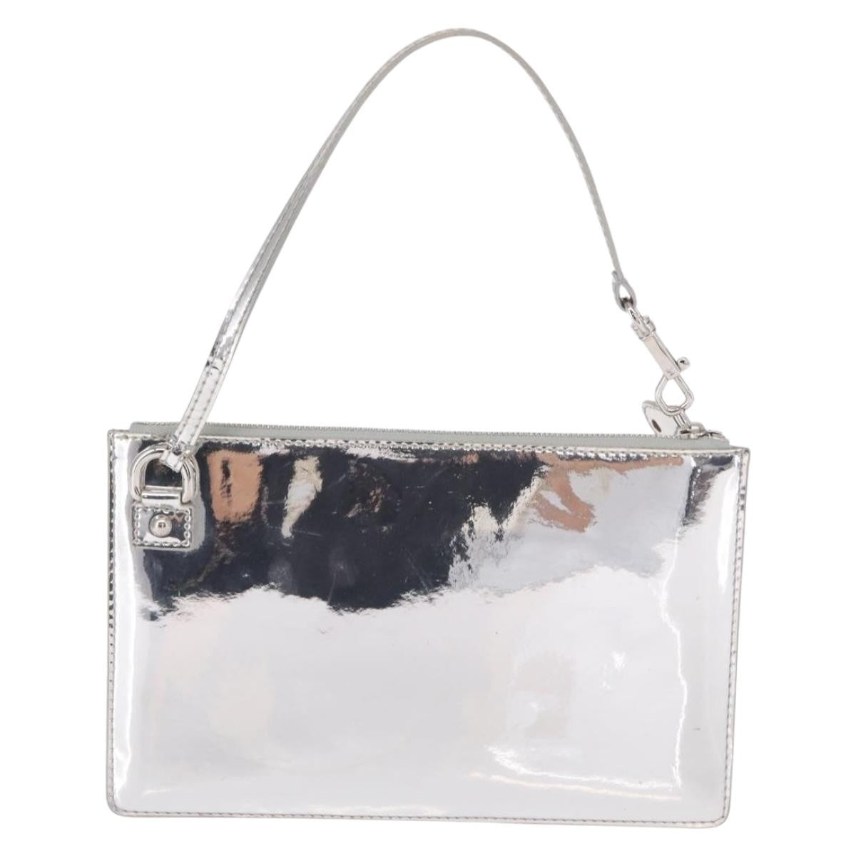 Louis Vuitton Pochette Clutch Monogram Miroir PVC, SILVER, PATENT_LEATHER, Clutche & pouche