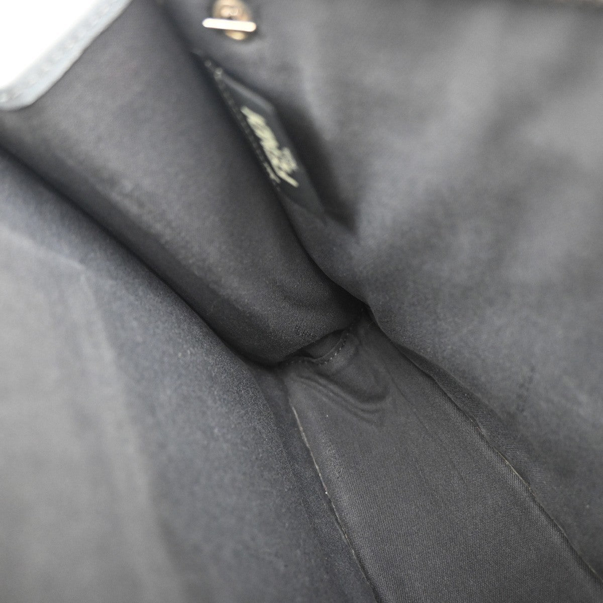 Fendi Monster Front Pocket Clutch Leather with Fur, GRAY, LEATHER, Clutche & pouche