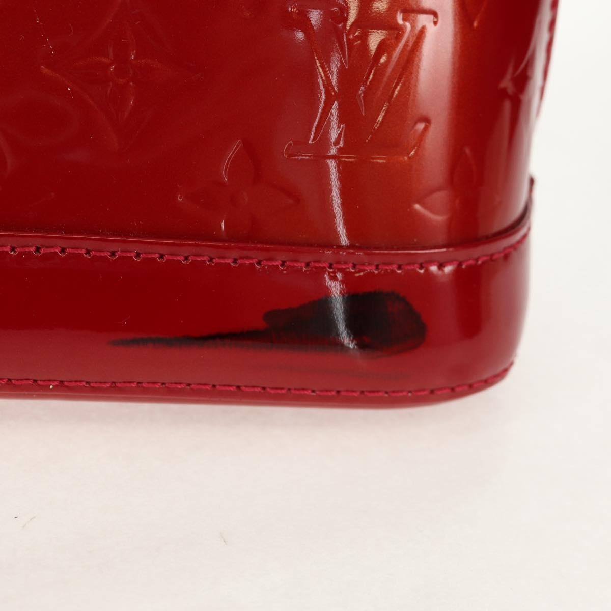 Louis Vuitton Alma Handbag Monogram Vernis, RED, PATENT_LEATHER, Handbag