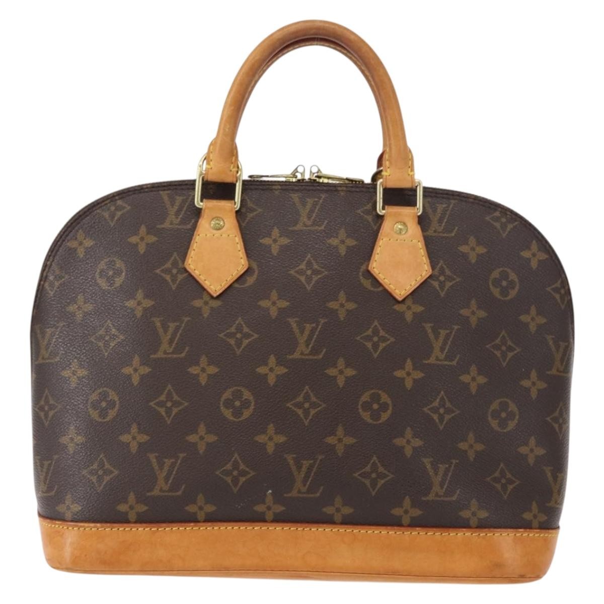 Louis Vuitton Vintage Alma Handbag Monogram Canvas, BROWN, CANVAS, Handbag