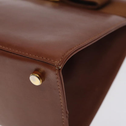 Salvatore Ferragamo Convertible Vara Bow Tote Leather, BROWN, LEATHER, Handbag