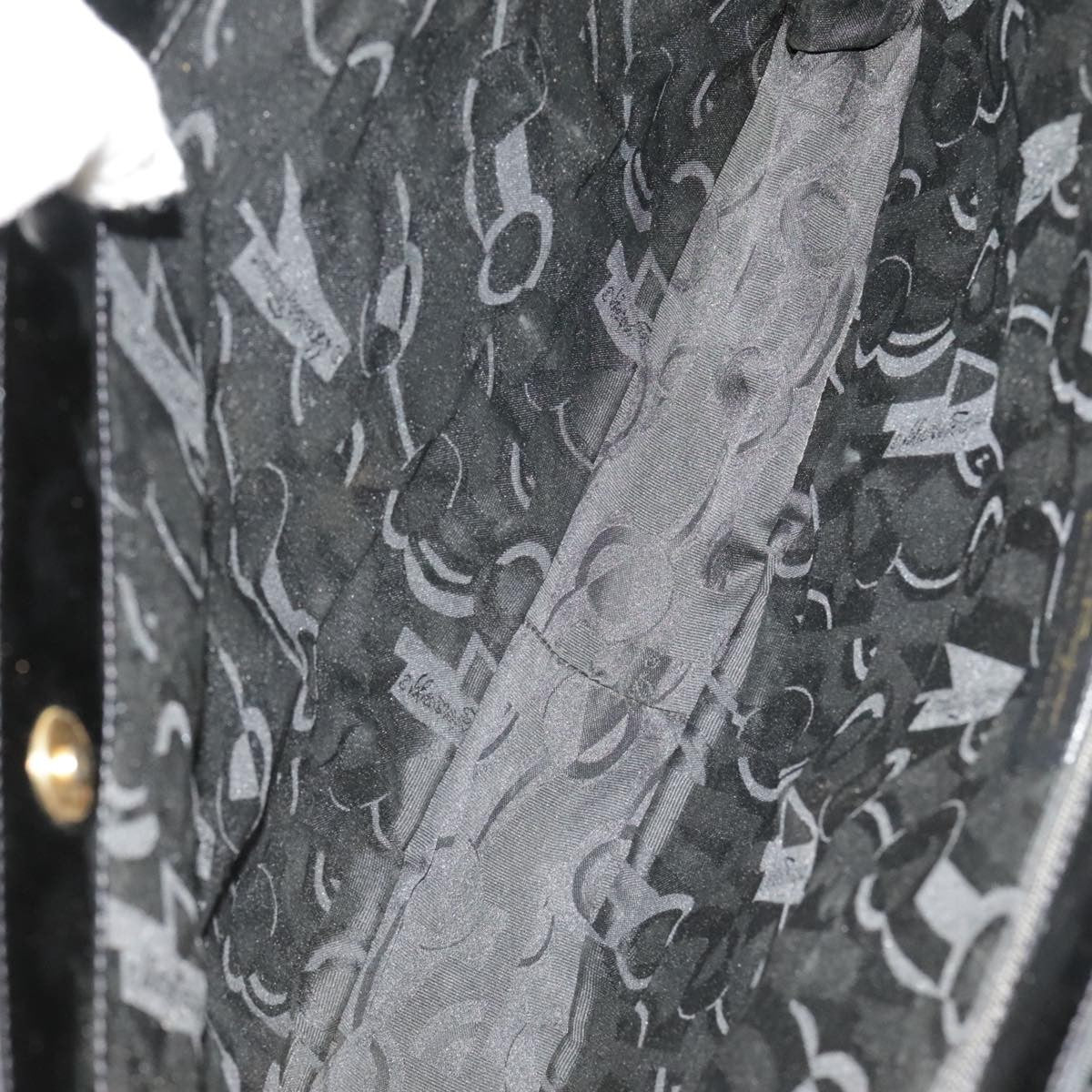 Salvatore Ferragamo Vala tote Canvas, BLACK, CANVAS, Tote bag