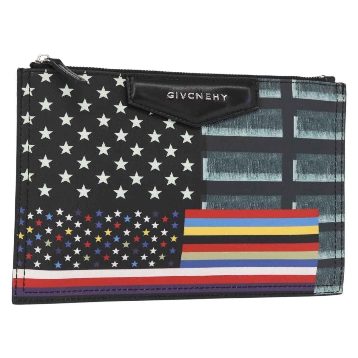 Givenchy Zipped Pouch Printed Leather, MULTICOLOUR, LEATHER, Clutche & pouche