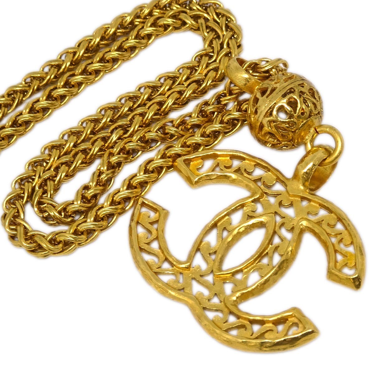 Chanel CC Pendant Necklace Metal, GOLD, GOLD_PLATED, Necklace