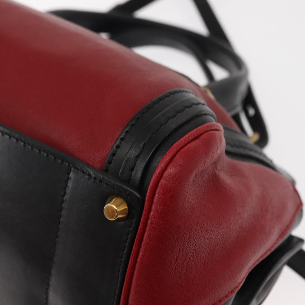 Chloe Alice Satchel Leather, RED, LEATHER, Handbag