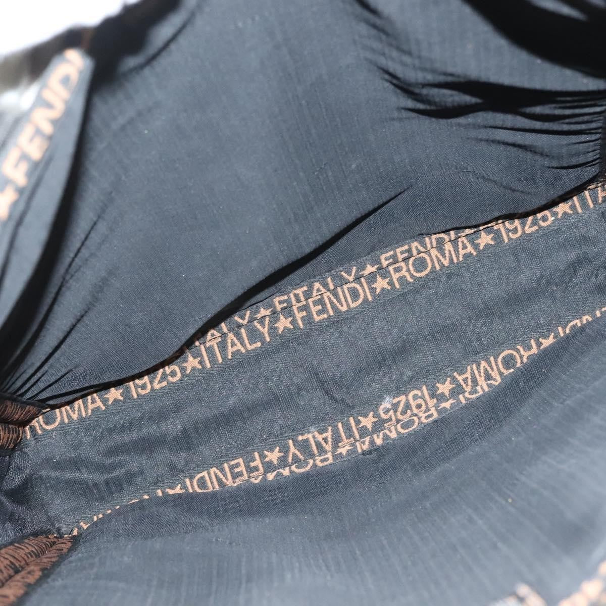 Fendi Zucca Tote bag Straw, BLACK, WOOD, Tote bag